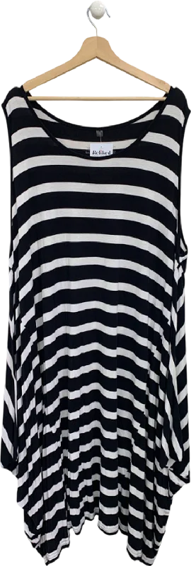 Bpc Selection Black And White Striped Sleeveless Tunic UK XXL