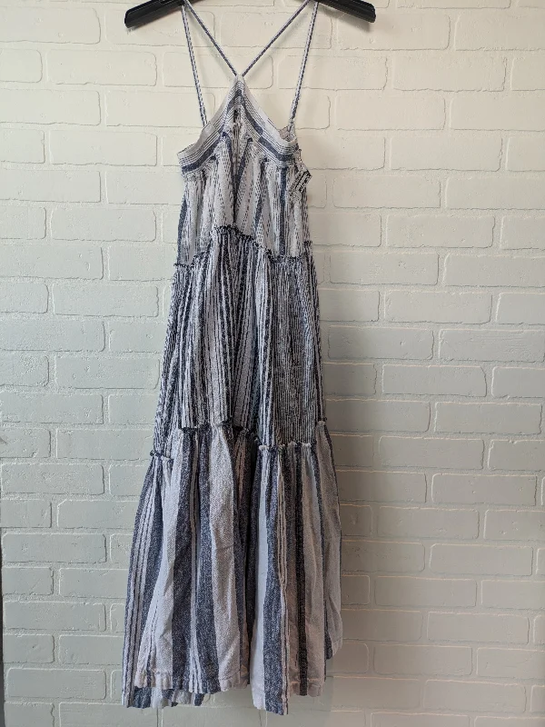 Dress Casual Maxi By J. Crew In Blue & White, Size: Xs