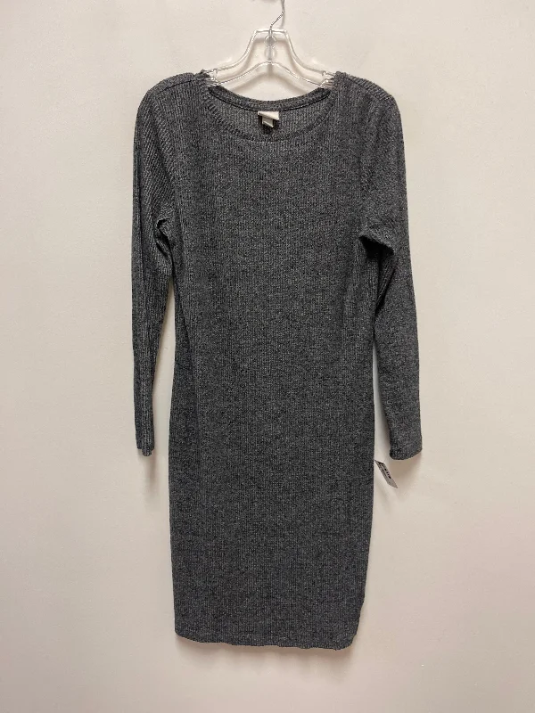 Dress Casual Midi By A New Day In Grey, Size: M