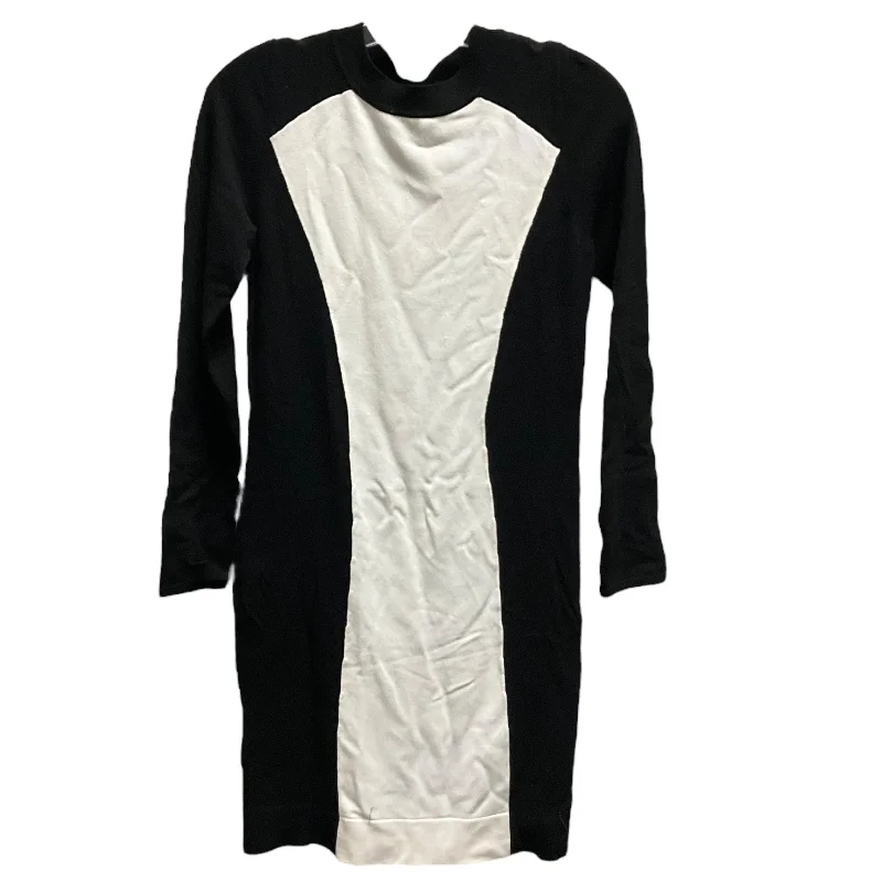 Dress Sweater By Venus In Black & White, Size: M