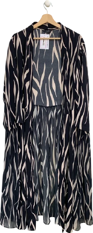 Joanna Hope Black and White Zebra Print Longline Jacket UK XXXL