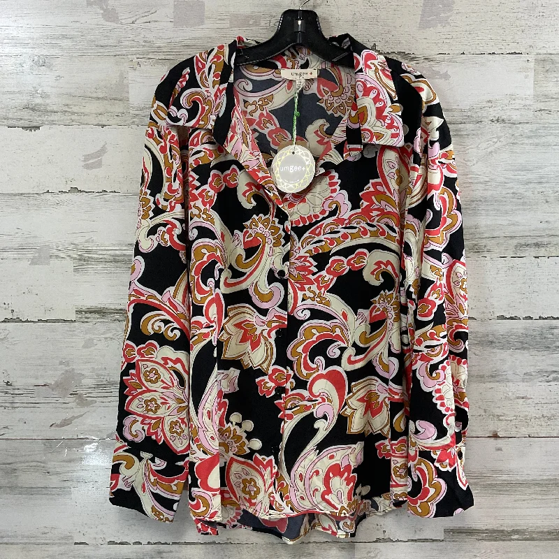 Blouse Long Sleeve By Umgee In Black, Size: 2x