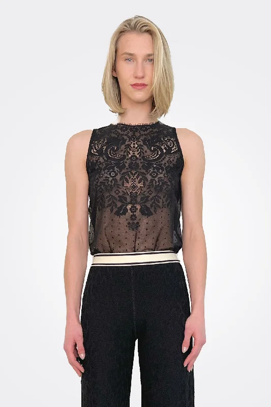 Lace Tank - Black