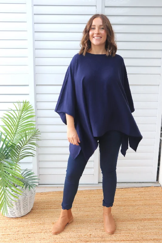 Lux Winter Poncho in Black or Navy