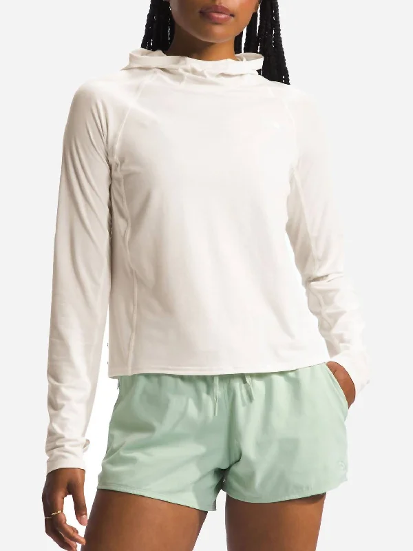 Adventure Sun Hoodie In White Dune