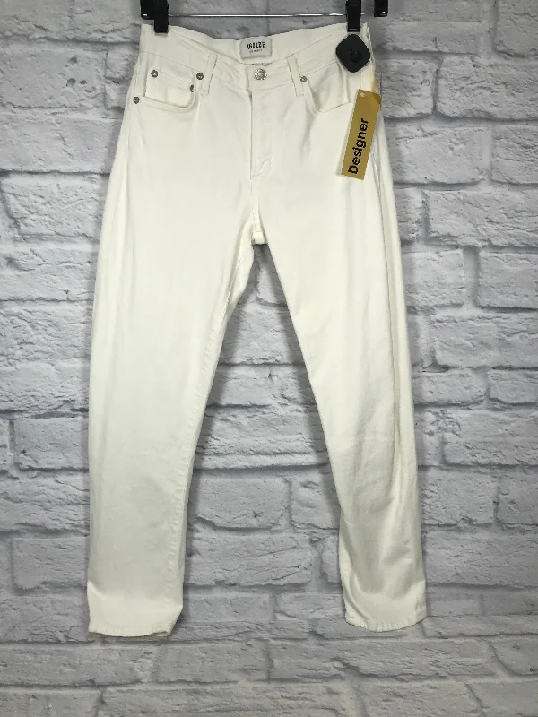 Jeans Designer By Agolde In Cream, Size: 2