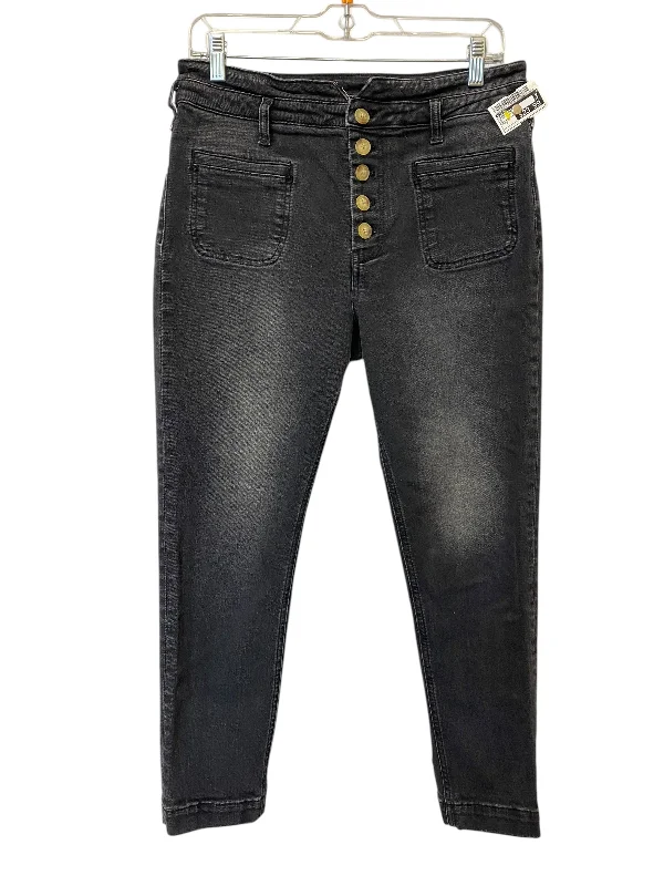 Jeans Straight By Pilcro In Black, Size: 8