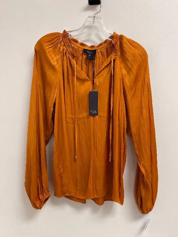 Top Long Sleeve By Rachel Roy In Orange, Size: M