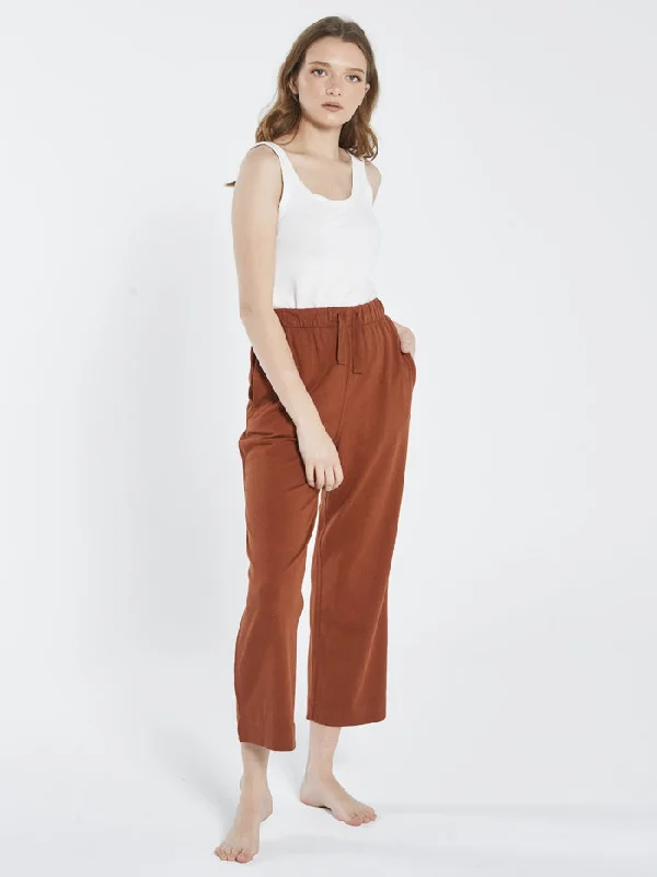 Hemp Heavyweight Ease Pant - Coffee