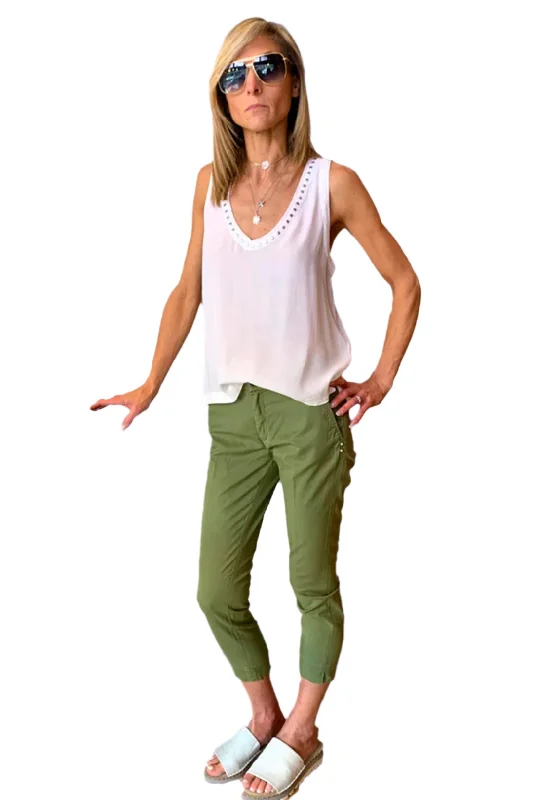 Jacqueline Capri Pants - Green