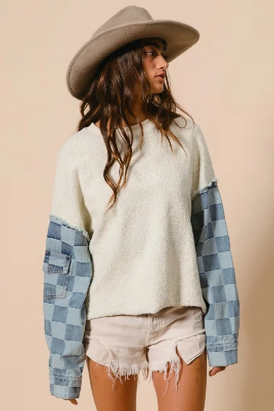 Alyssa Checker Sweater